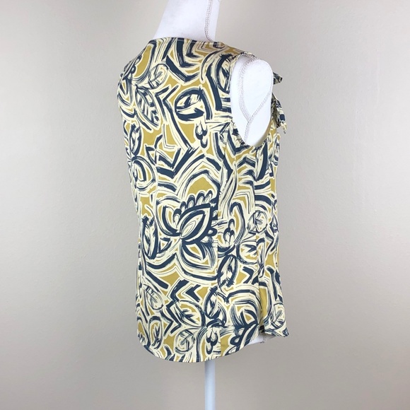 BANANA REPUBLIC | Graphic Print Ruffle Sleeveless - Picture 5 of 7